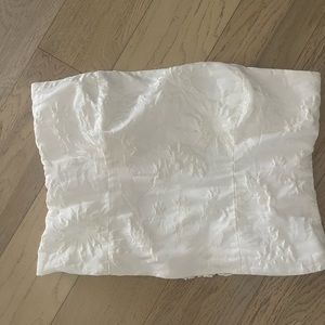 Reformation Giorgia top white strapless